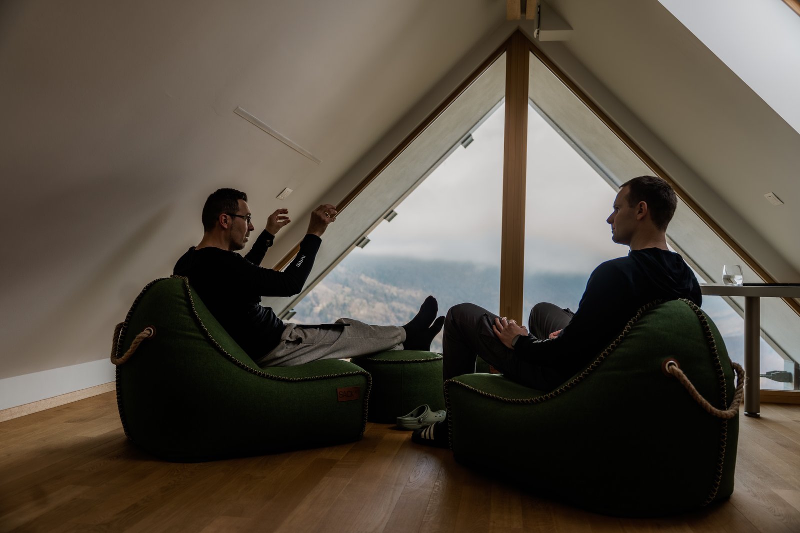 A moment of stillness and focus on the mountain, the internal work of alignment